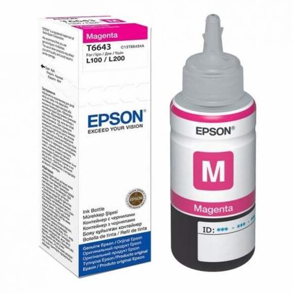 Картридж EPSON T6643, пурпурный [c13t66434a]