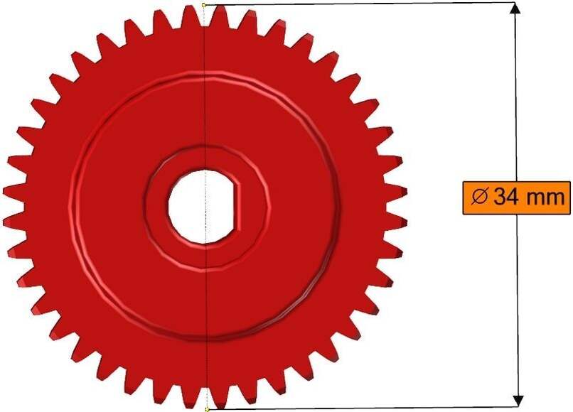 Пластмассовая шестерня с 40 зубьями TETRIX PRIME  (2 шт в упаковке)