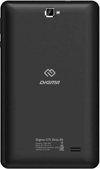 Планшет DIGMA CITI Octa 80,  4GB, 64GB, 3G,  4G,  Android 9.0 черный