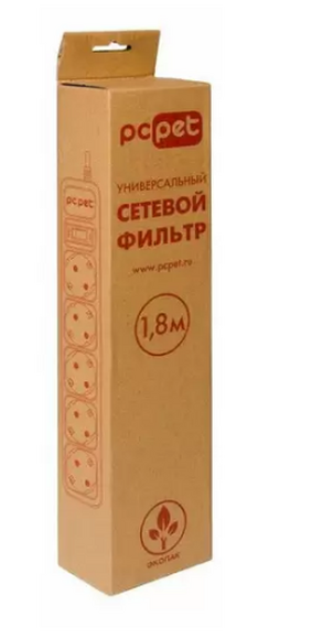Сетевой фильтр PC PET AP01006-5-B, 5м, черный