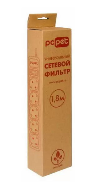 Сетевой фильтр PC PET AP01006-5-G, 5м, серый