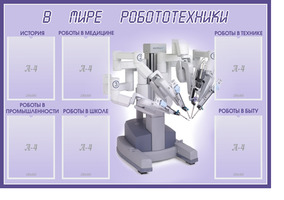 Стенд В мире робототехники, 1,3х0,9 м