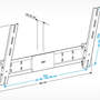 Кронштейн для телевизора Holder LCD-T6609-B, 42-65", настенный, наклон,  черный