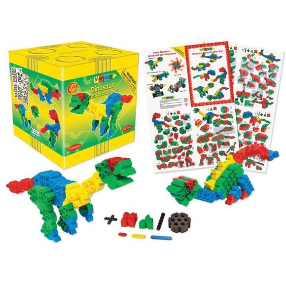 Конструктор Morphun Dinosaurs Construction Set «Динозавры», 110 деталей, 4+
