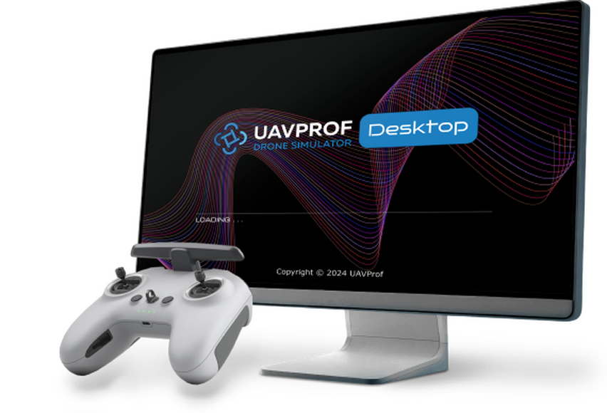 UAVProf Drone Simulator: Desktop Десктопное программное обеспечение для ноутбука (или ПЭВМ)