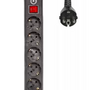 Сетевой фильтр BURO 600SH-5-B, 5м, черный