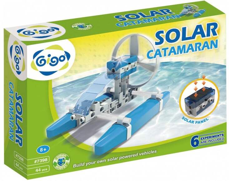 Научно-познавательный конструктор SOLAR CATAMARAN/ Катамаран на солнечной энергии, 8+