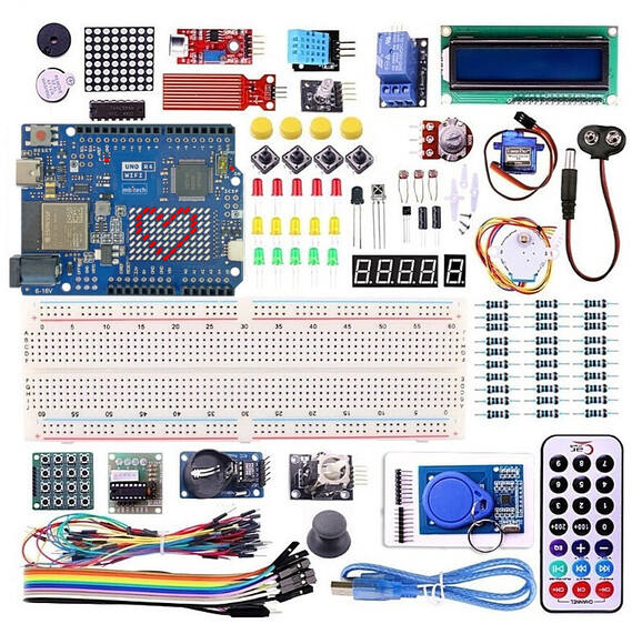 Образовательный стартовый набор №10 "Мастер Arduino UNO R4 WiFi" + Книга "Изучаем Arduino UNO R4"   