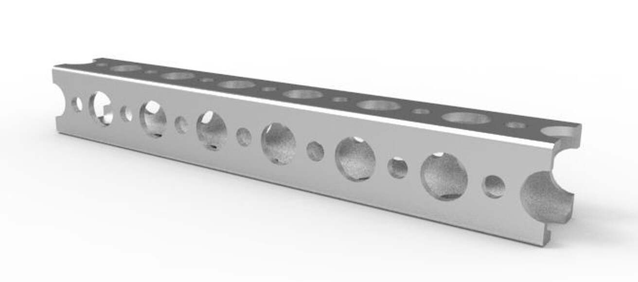Балка квадратного сечения с 13-ю отверстиями TETRIX PRIME (2 шт в упаковке)