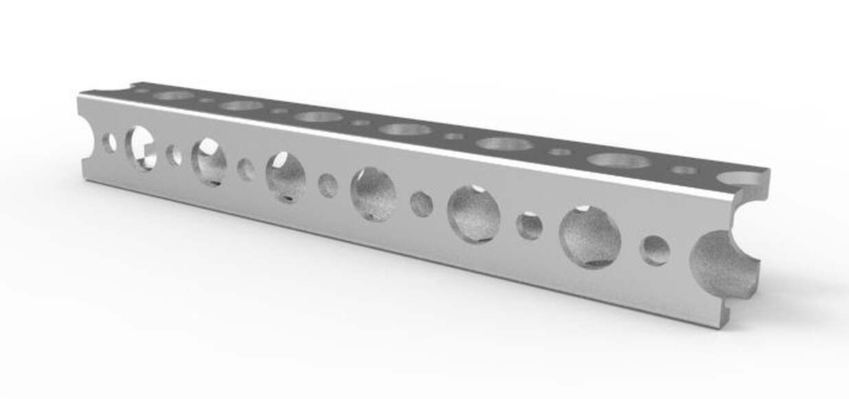 Балка квадратного сечения с 15-ю отверстиями TETRIX PRIME (2 шт в упаковке)