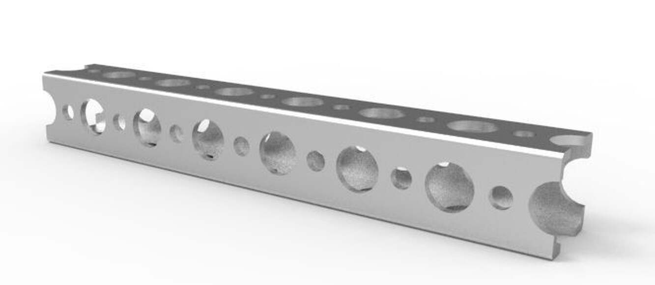 Балка квадратного сечения с 6-ю отверстиями TETRIX PRIME (2 шт в упаковке)