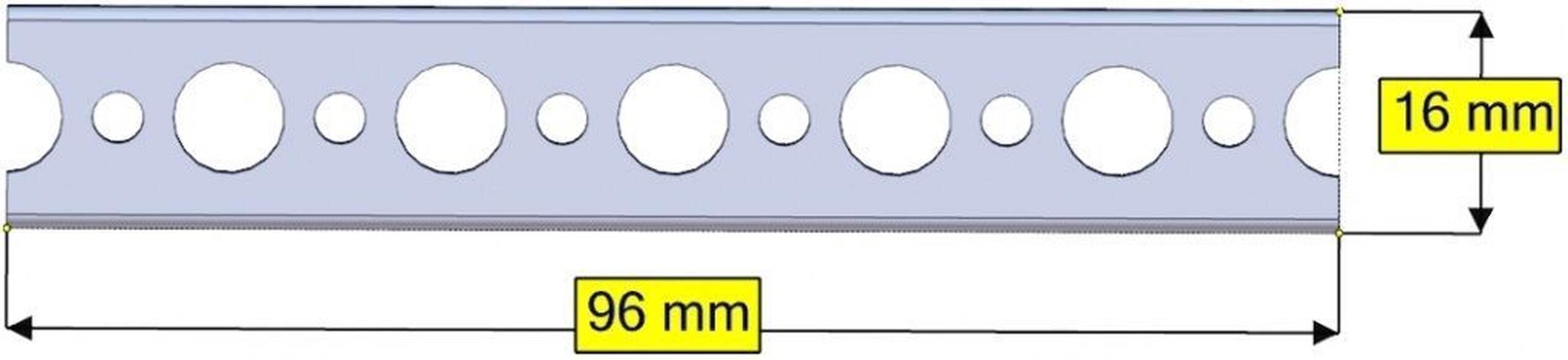 Балка квадратного сечения с 6-ю отверстиями TETRIX PRIME (2 шт в упаковке)