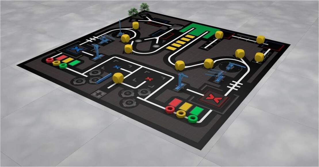 Соревновательное поле с элементами MakeX Stater Arenas Kit / Makeblock