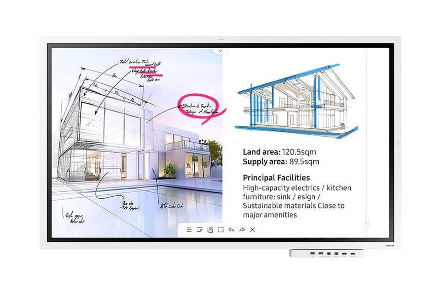 Интерактивная панель Samsung Flip WM55R 55" со встроенным ПО для работы