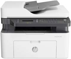 МФУ лазерный HP Laser 137fnw,  A4,  лазерный,  белый [4zb84a]